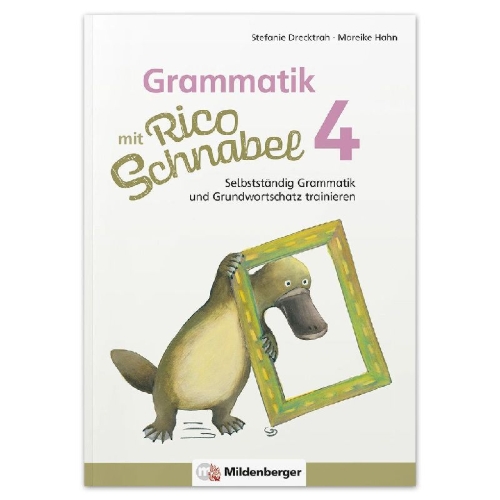 Buchcover und Innenansicht für das Buch: Grammatik mit Rico Schnabel, Klasse 4