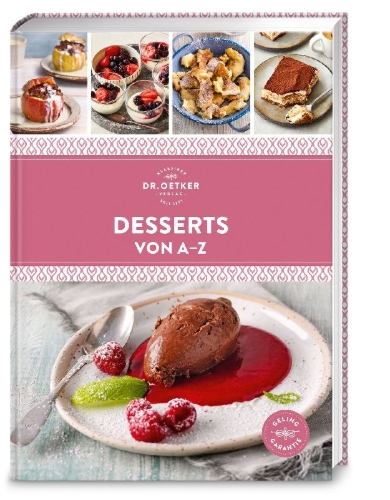Buchcover und Innenansicht für das Buch: Desserts von A-Z