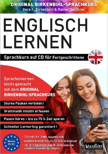 Buchcover und Innenansicht für das Buch: Englisch lernen für Fortgeschrittene 1+2 (ORIGINAL BIRKENBIHL)