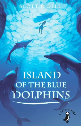 Buchcover und Innenansicht für das Buch: Insel der blauen Delfine