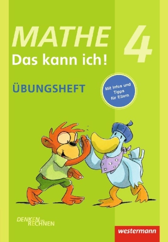 Buchcover und Innenansicht für das Buch: Mathe - Das kann ich! Übungsheft Klasse 4
