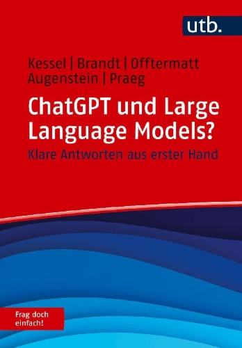 Buchcover und Innenansicht für das Buch: ChatGPT und Large Language Models? Frag doch einfach!