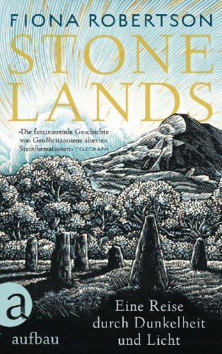 Buchcover und Innenansicht für das Buch: Stone Lands: A Journey of Darkness and Light Through Britain's Ancient Places