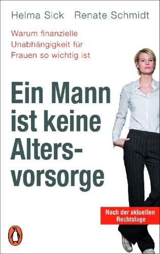 Buchcover und Innenansicht für das Buch: Ein Mann ist keine Altersvorsorge - Warum finanzielle Unabhängigkeit für Frauen so wichtig ist