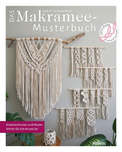 Buchcover und Innenansicht für das Buch: Das Makramee Musterbuch