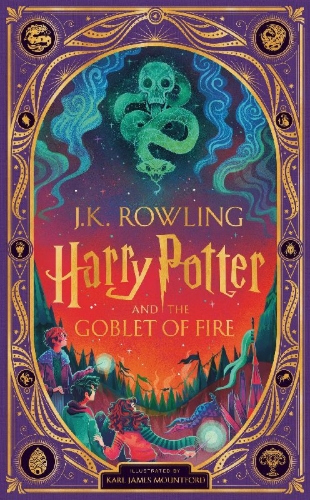 Buchcover und Innenansicht für das Buch: Harry Potter and the Goblet of Fire (Interactive Illustrated Edition)