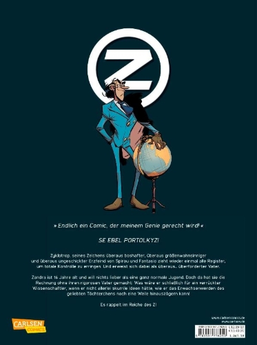 Buchcover und Innenansicht für das Buch: Zorglub - La fille du Z