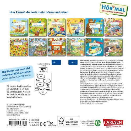 Buchcover und Innenansicht für das Buch: Hör mal (Soundbuch): Wimmelbuch: Am Wasser