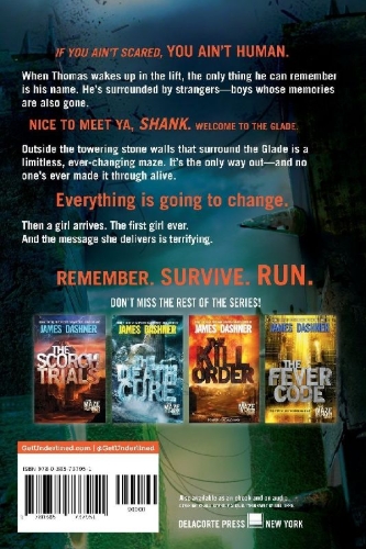 Buchcover und Innenansicht für das Buch: The Maze Runner 1
