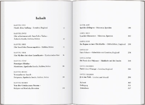Buchcover und Innenansicht für das Buch: Enchanted Islands, A Mediterranean Odyssey