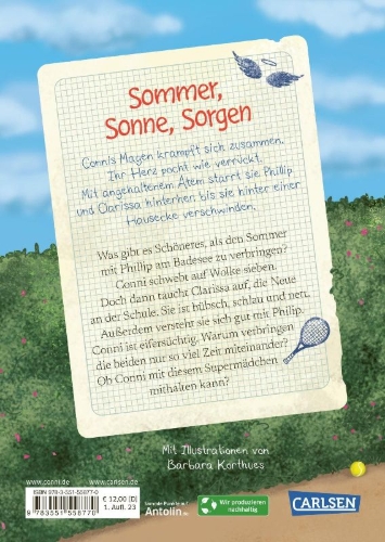 Buchcover und Innenansicht für das Buch: Conni & Co 7: Conni, Phillip und das Supermädchen