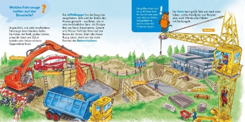 Buchcover und Innenansicht für das Buch: Frag doch mal ... die Maus: Traktor, Bagger und Co.
