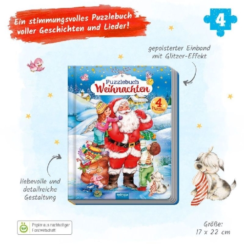 Buchcover und Innenansicht für das Buch: Trötsch Puzzlebuch Weihnachten