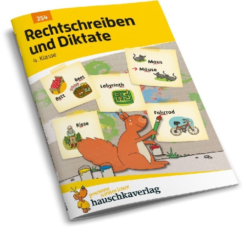Buchcover und Innenansicht für das Buch: Rechtschreiben und Diktate 4. Klasse