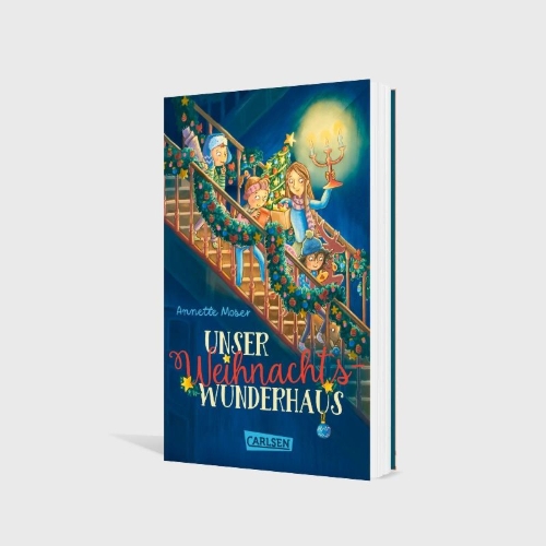 Buchcover und Innenansicht für das Buch: Unser Weihnachtswunderhaus