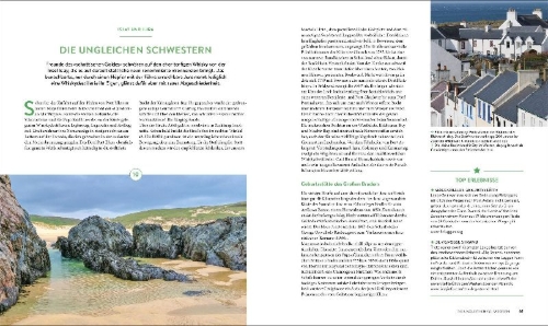Buchcover und Innenansicht für das Buch: Roadtrips Schottland