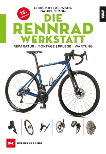 Buchcover und Innenansicht für das Buch: Die Rennradwerkstatt