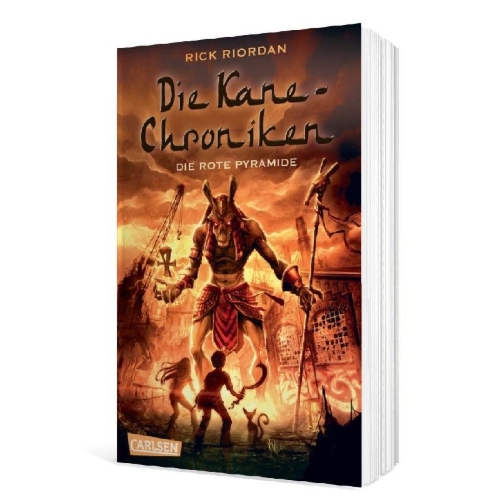Buchcover und Innenansicht für das Buch: The Red Pyramid. The Kane Chronicles, Book One