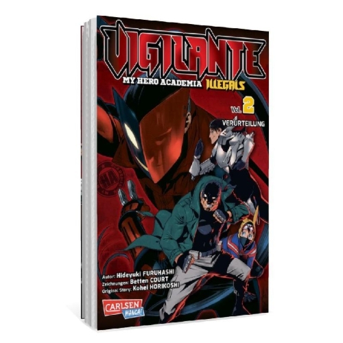 Buchcover und Innenansicht für das Buch: Vigilante: Boku no Hero Academia Illegals