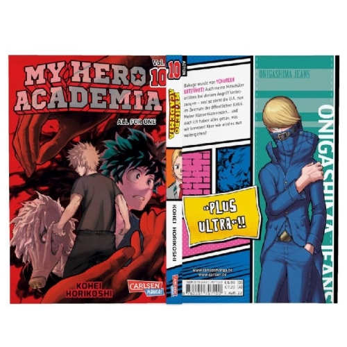 Buchcover und Innenansicht für das Buch: Boku no Hero Academia