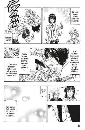 Buchcover und Innenansicht für das Buch: Nanatsu no Taizai