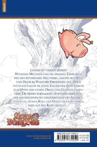 Buchcover und Innenansicht für das Buch: Nanatsu no Taizai