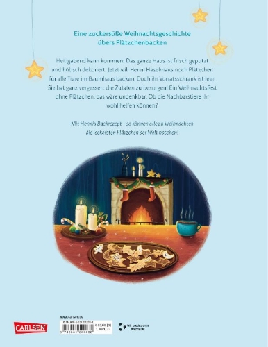 Buchcover und Innenansicht für das Buch: Henni Haselmaus und die leckersten Plätzchen der Welt