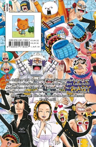 Buchcover und Innenansicht für das Buch: One Piece Party