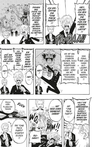 Buchcover und Innenansicht für das Buch: One Piece Party