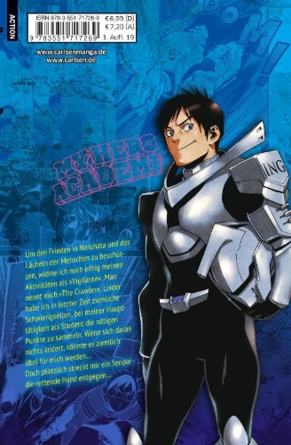 Buchcover und Innenansicht für das Buch: Vigilante: Boku no Hero Academia Illegals