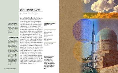 Buchcover und Innenansicht für das Buch: Religion in 30 Sekunden