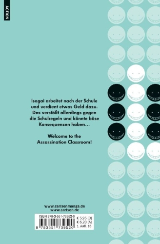 Buchcover und Innenansicht für das Buch: Ansatsu Kyoushitsu