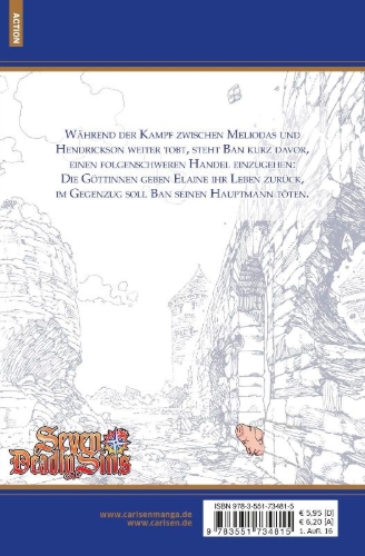 Buchcover und Innenansicht für das Buch: Nanatsu no Taizai