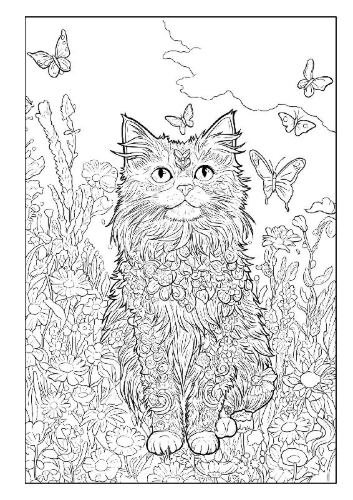 Buchcover und Innenansicht für das Buch: Mandala Malbuch Katzen für Kinder ab 8 Jahren, Teenager und Erwachsene mit 50 schönen Ausmalmotiven