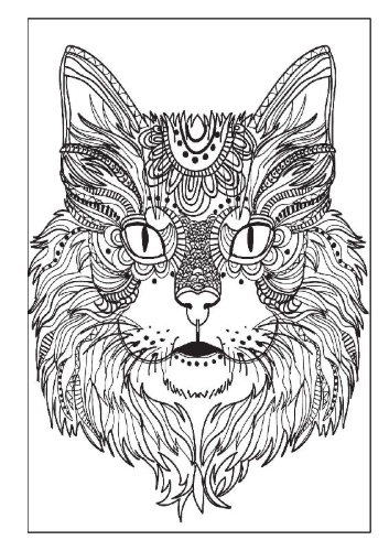Buchcover und Innenansicht für das Buch: Mandala Malbuch Katzen für Kinder ab 8 Jahren, Teenager und Erwachsene mit 50 schönen Ausmalmotiven