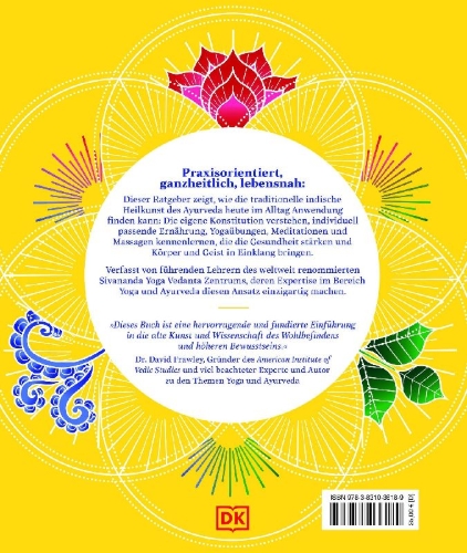 Buchcover und Innenansicht für das Buch: Gesund und entspannt mit Ayurveda