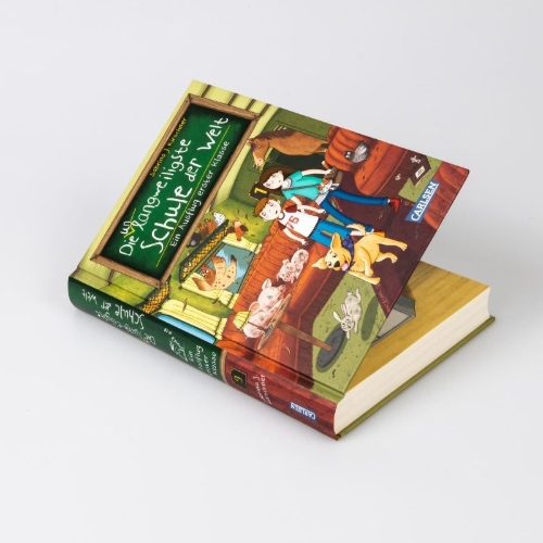 Buchcover und Innenansicht für das Buch: Die unlangweiligste Schule der Welt 1: Das Buch zum Film