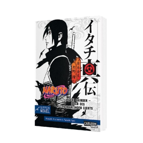 Buchcover und Innenansicht für das Buch: Naruto Itachi Shinden - Buch des strahlenden Lichts (Nippon Novel)