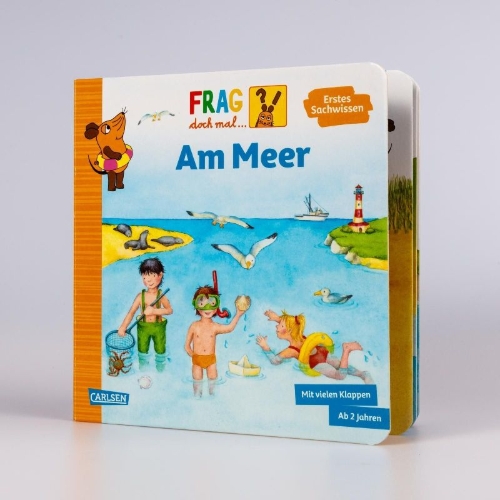 Buchcover und Innenansicht für das Buch: Frag doch mal ... die Maus: Am Meer