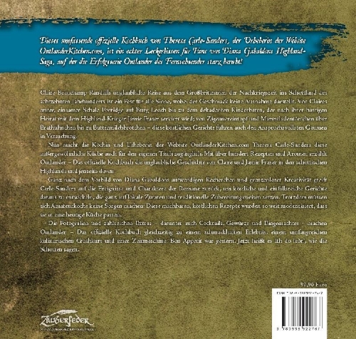 Buchcover und Innenansicht für das Buch: Outlander Kitchen: The Official Outlander Companion Cookbook