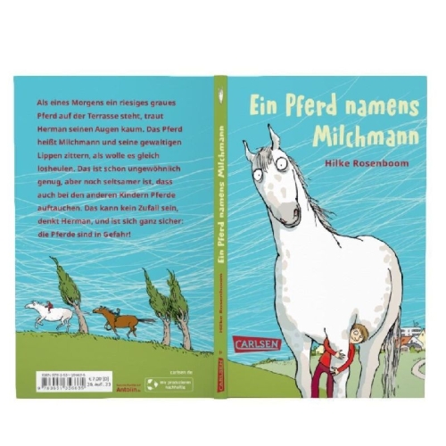 Buchcover und Innenansicht für das Buch: Ein Pferd namens Milchmann
