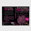 Buchcover und Innenansicht für das Buch: Kreative Kratzkunst: Pink Glitzer: Set mit 10 Kratzbildern, Anleitungsbuch und Holzstift
