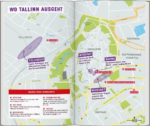 Buchcover und Innenansicht für das Buch: MARCO POLO Reiseführer Tallinn