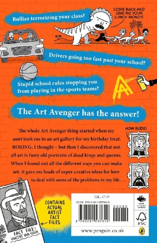 Buchcover und Innenansicht für das Buch: Trixie Pickle Art Avenger
