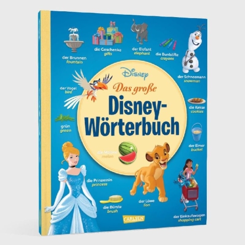 Buchcover und Innenansicht für das Buch: Disney: Das große Disney-Wörterbuch