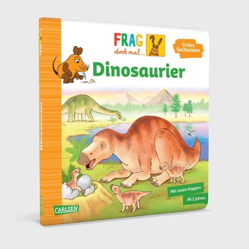 Buchcover und Innenansicht für das Buch: Frag doch mal ... die Maus: Dinosaurier
