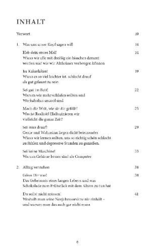 Buchcover und Innenansicht für das Buch: Hirn to go