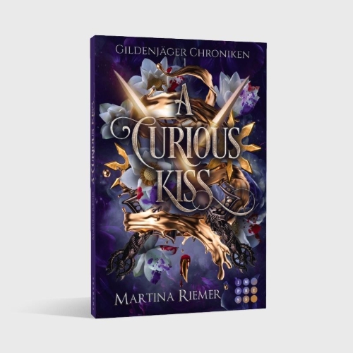 Buchcover und Innenansicht für das Buch: A Curious Kiss (Gildenjäger Chroniken 1)