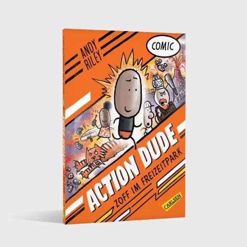 Buchcover und Innenansicht für das Buch: Action Dude 1: Zoff im Freizeitpark