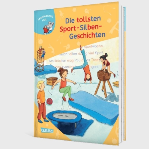 Buchcover und Innenansicht für das Buch: LESEMAUS zum Lesenlernen Sammelbände: Die tollsten Sport-Silben-Geschichten